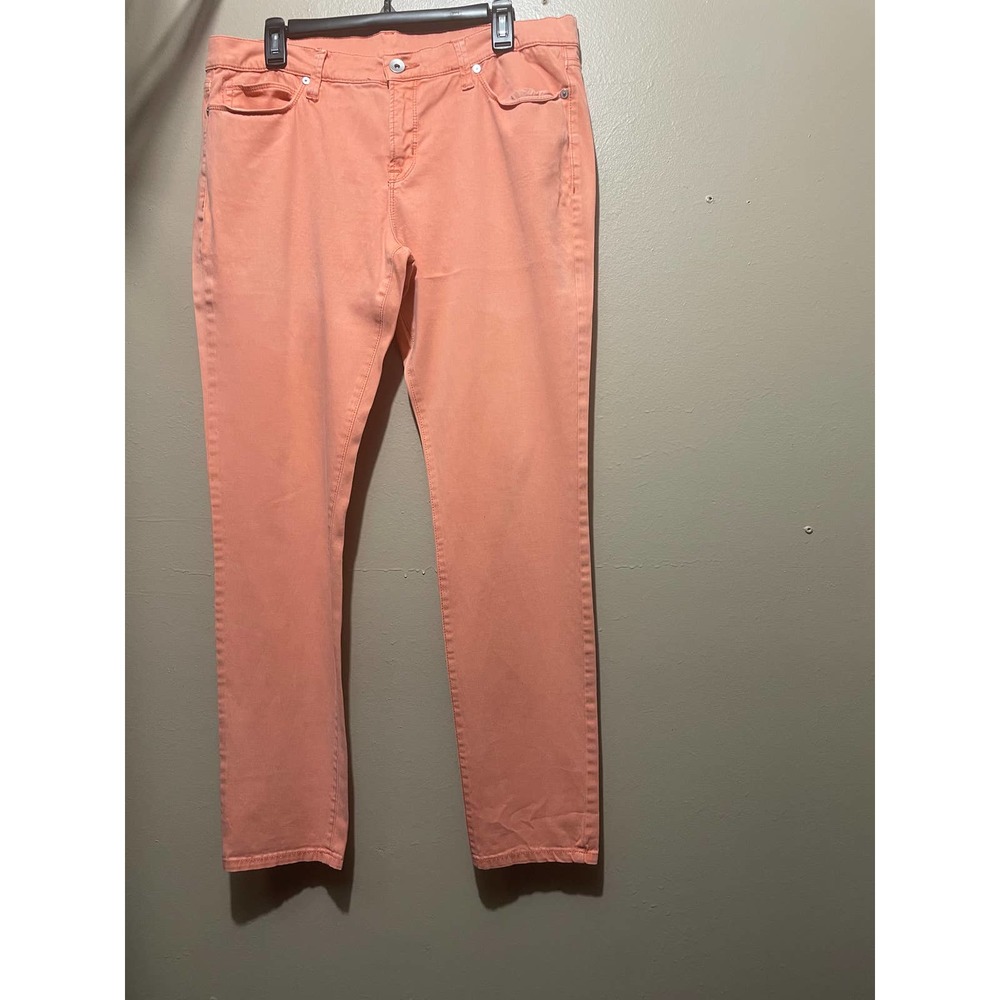 JCPenney womens skinny peach faded pants jeans
